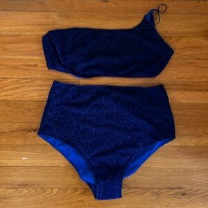 Oséree Navy Sparkle Swimsuit
